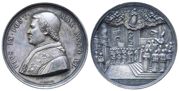 CITTA' DEL VATICANO. Stato Pontificio. Pio IX (1846-1878). Medaglia annuale 185...