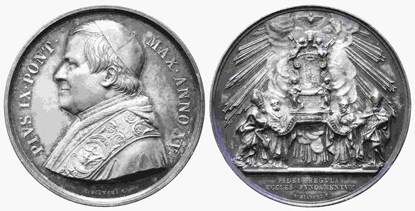 CITTA' DEL VATICANO. Stato Pontificio. Pio IX (1846-1878). Medaglia annuale 186...