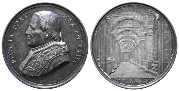 CITTA' DEL VATICANO. Stato Pontificio. Pio IX (1846-1878). Medaglia annuale 186...