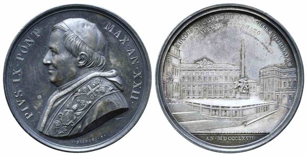 CITTA' DEL VATICANO. Stato Pontificio. Pio IX (1846-1878). Medaglia annuale 186...