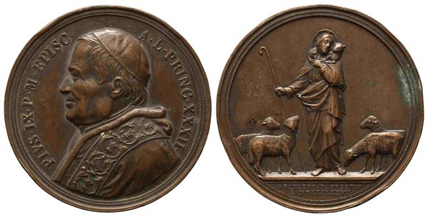 CITTA' DEL VATICANO. Stato Pontificio. Pio IX (1846-1878). Medaglia annuale 187...  - Asta Monete e medaglie moderne Italiane ed Estere - Bertolami Fine Art - Casa d'Aste