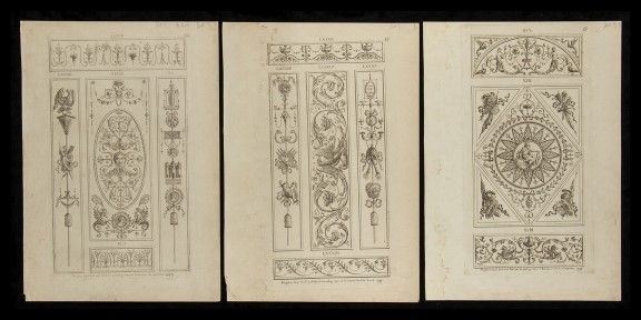 Michelangelo Pergolesi (1760 (fl.)-1801) : Lotto di tre fogli oranamentali, 1778...  - Asta Stampe antiche, moderne e carte geografiche - Bertolami Fine Art - Casa d'Aste