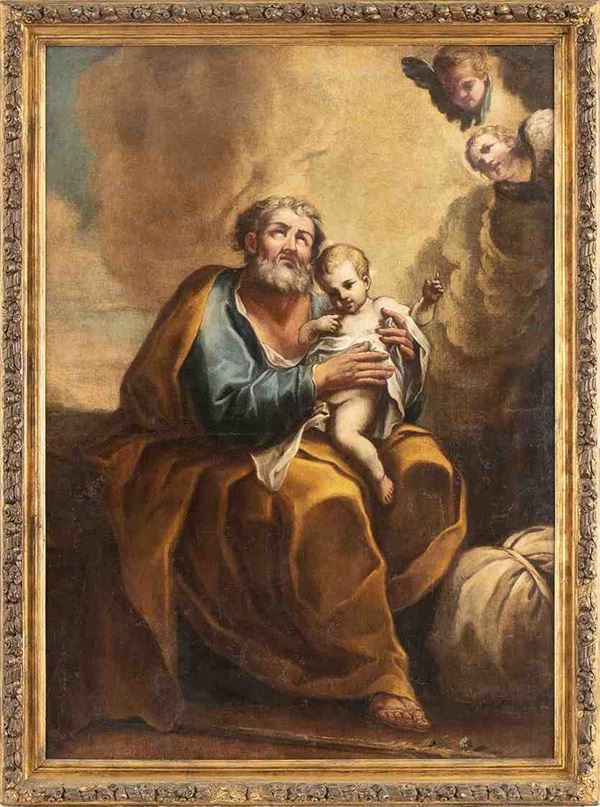 San Giuseppe e Gesù Bambino...  - Auction Dipinti e disegni antichi. Secoli XVI-XIX - Bertolami Fine Art - Casa d'Aste