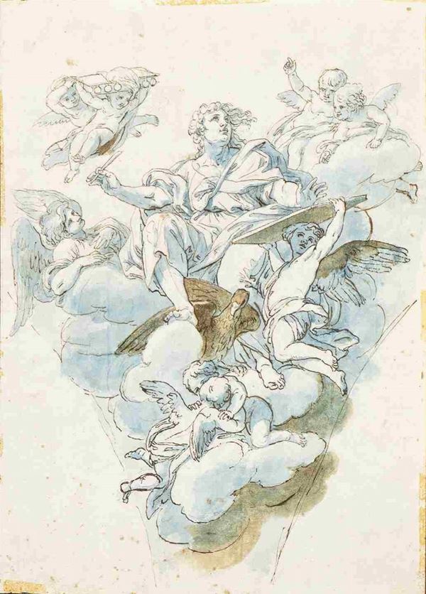 Domenico Zampieri Domenichino - San Giovanni Evangelista circondato dagli angeli...