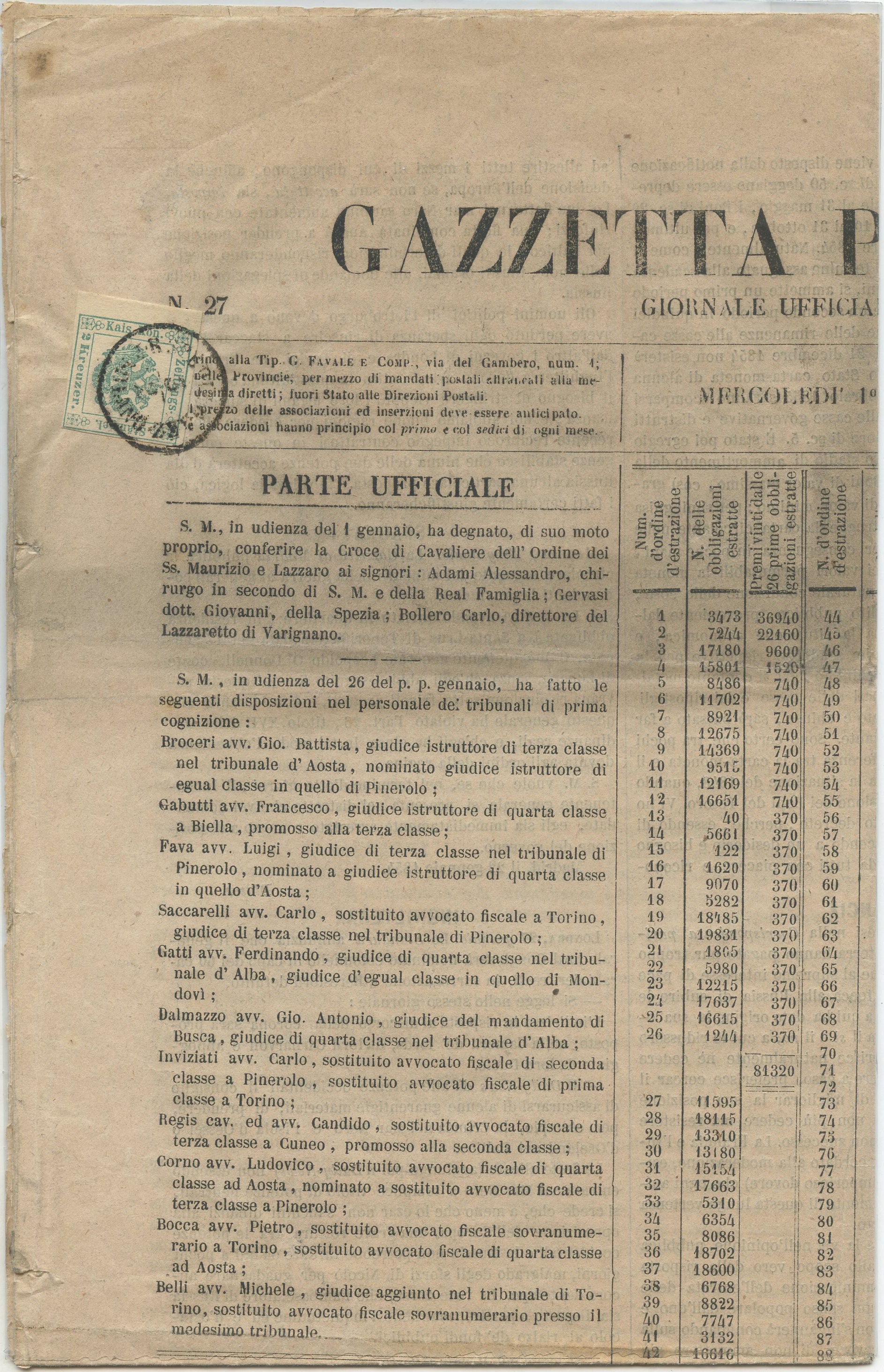 Lombardo-Veneto, III e IV emissione (1861) – insieme di francobolli