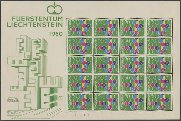 Europa - Liechtenstein  - Asta Filatelia e Storia Postale - Bertolami Fine Art - Casa d'Aste