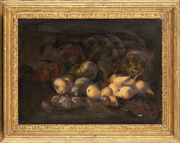 Marco Antonio Rizzi : Natura morta di frutta...  - Asta Dipinti e disegni antichi. Secoli XVI-XIX - Bertolami Fine Art - Casa d'Aste