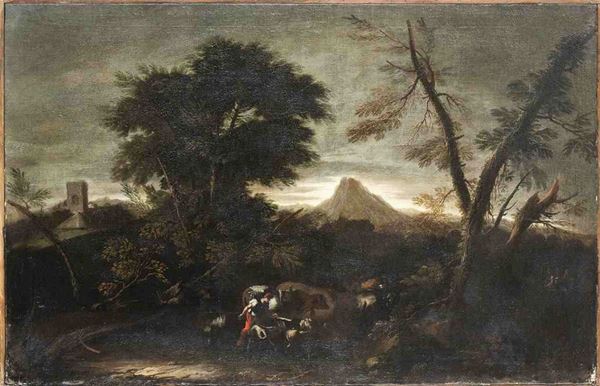 Paesaggio con pastore e armenti...  - Auction Dipinti e disegni antichi. Secoli XVI-XIX - Bertolami Fine Art - Casa d'Aste