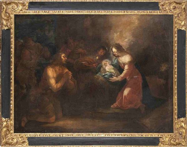 GIUSEPPE ANTONIO PIANCA (Agnona, 1703 - Milano, 1762), ATTRIBUITO - Adorazione dei pastori...