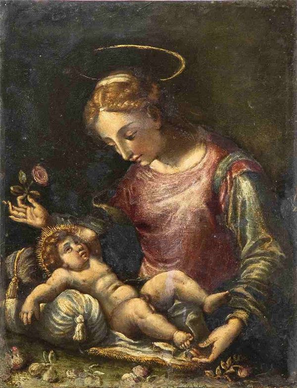 SCUOLA CENTRO-ITALIANA, SECONDA MET&#192; XVI SECOLO - Madonna della Rosa...