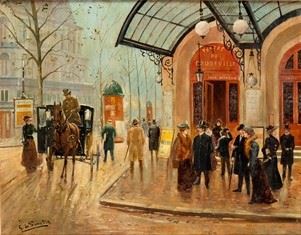 GIUSEPPE DE SANCTIS (Napoli, 1858 - 1924) - Parisinian Boulevard