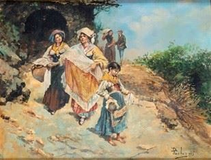 RICCARDO CELOMMI (Teramo, 1967) - Strolling peasant women