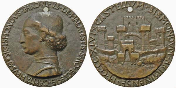 SIGISMONDO PANDOLFO MALATESTA (1417 – 1468)  (Opus Matteo De' Pasti (1441-1468))  - Auction Plaquettes and Medals from the 14th to the 19th century - Bertolami Fine Art - Casa d'Aste