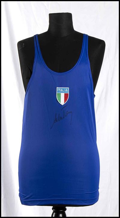 Atletica, Italia, Alberto Cova Canottiera Autografata