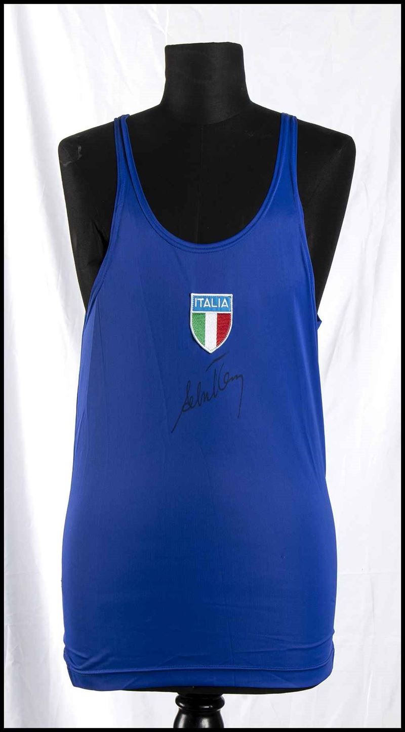 Cova, Alberto (inverigo, 1 Dicembre 1958) - Atletica, Italia, Alberto Cova Canottiera Autografata