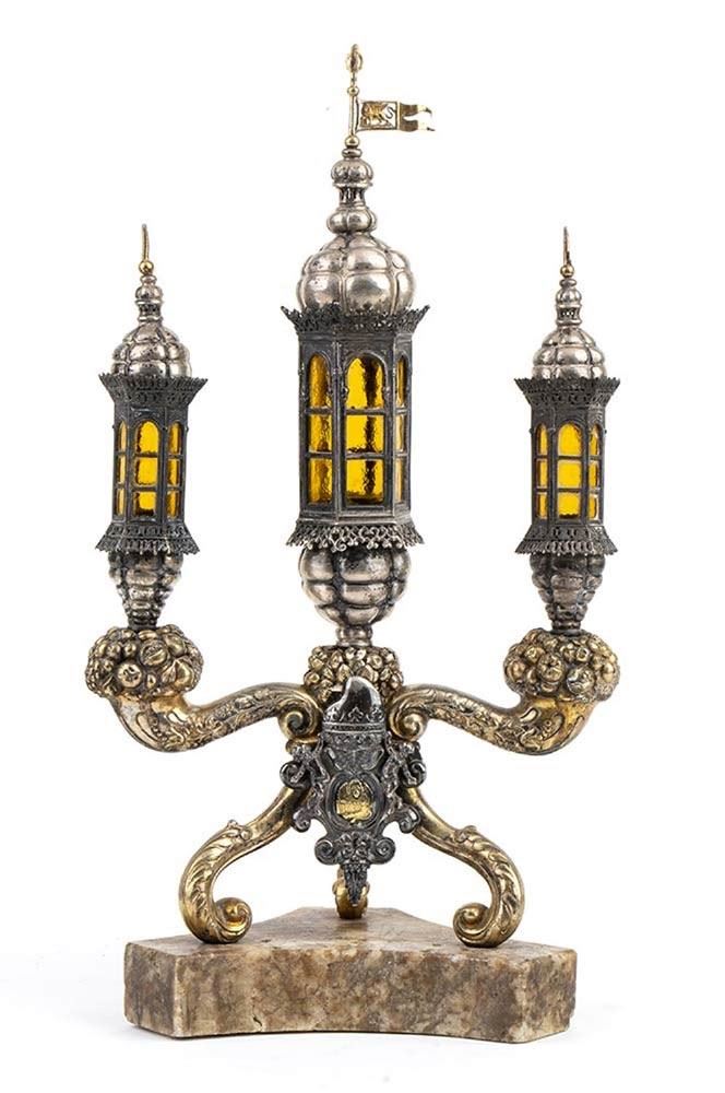 Particolare Candelabro Italiano in Argento - 1820 Circa, Venezia (?)...