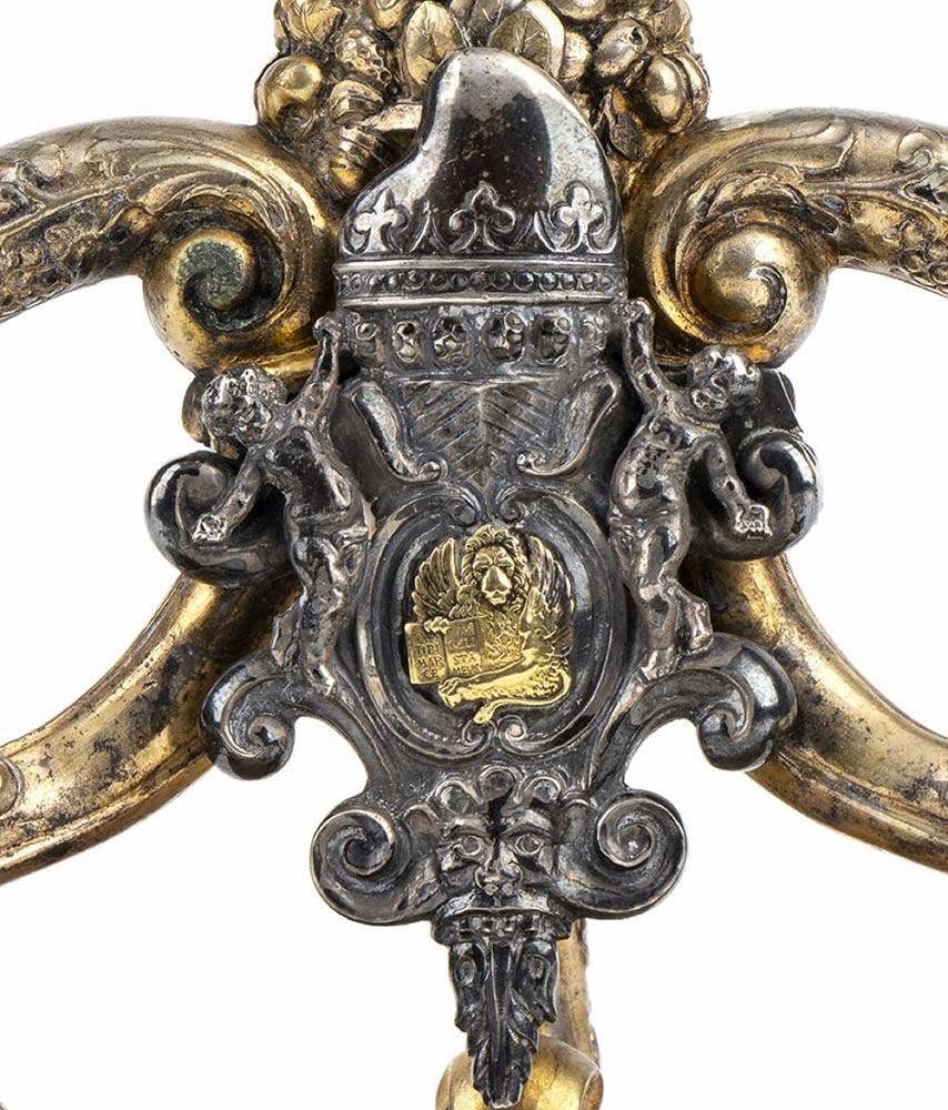Particolare Candelabro Italiano in Argento - 1820 Circa, Venezia (?)...