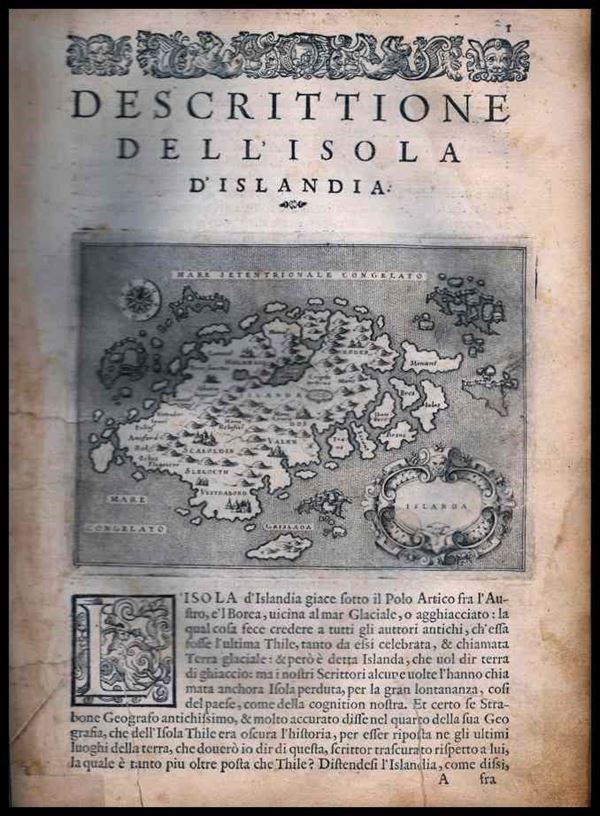 Girolamo Porro (1567-1599 (fl.)) : Descittione dell'isola d'Islandia ...  - Auction Stampe antiche, moderne e carte geografiche - Bertolami Fine Art - Casa d'Aste