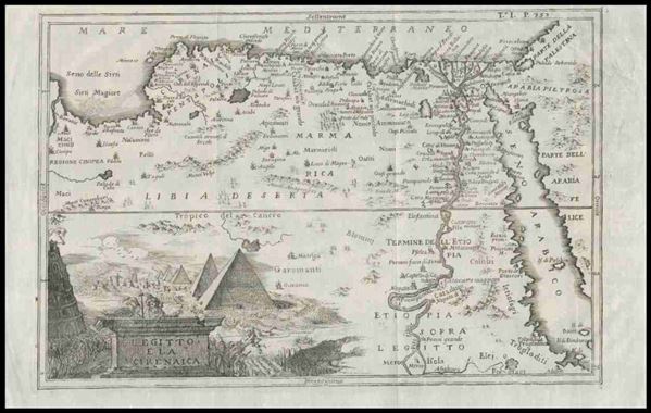 L'Egitto e la Cirenaica...  - Asta Stampe antiche, moderne e carte geografiche - Bertolami Fine Art - Casa d'Aste