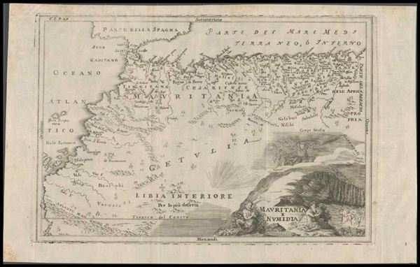 Mauritania e Numidia...  - Auction Stampe antiche, moderne e carte geografiche - Bertolami Fine Art - Casa d'Aste