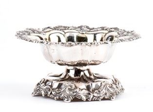 Saliera Russa in Argento - San Pietroburgo 1842, Maestro Argentiere Carl Magnus...