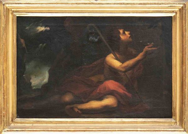 SCUOLA BOLOGNESE, SECONDA MET&#192; XVI SECOLO : San Giovanni Battista...  - Auction Dipinti e disegni antichi. Secoli XVI-XIX - Bertolami Fine Art - Casa d'Aste