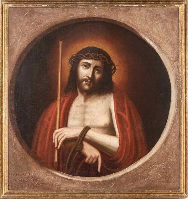 Scuola emiliana, seconda met&#224; XVI secolo : Ecce Homo...  - Auction Dipinti e disegni antichi. Secoli XVI-XIX - Bertolami Fine Art - Casa d'Aste