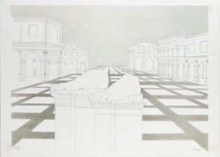 MARIO CEROLI : Untitled  - Lithography on paper, 50 x 69 cm  - Auction Dipinti, Disegni e Sculture dal XIX al XXI secolo e Collezione Cornelio Di Marzio - Bertolami Fine Art - Casa d'Aste