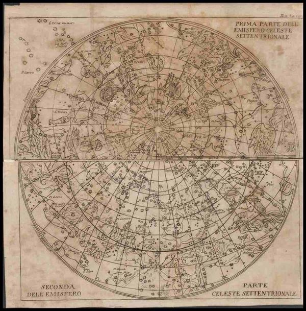 Emisfero celeste settentrionale...  - Asta Stampe antiche, moderne e carte geografiche - Bertolami Fine Art - Casa d'Aste