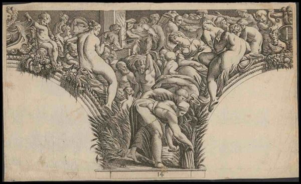 Alexandre Betou (1607 c. -1693) da Francesco Primaticcio (1504-1570) - Galerie des peintures qui sont dans la salle du bal à Fontainebleau...