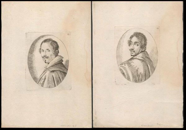 Coppia di ritratti: autoritratto e ritratto di Giovanni Baglione...