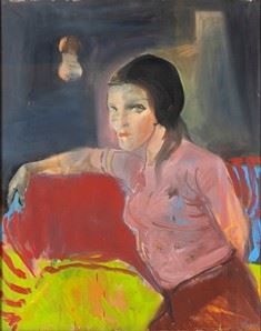 Ugo Attardi (sori, 1923 - Roma, 2006) - Ritratto di Donna, 1962