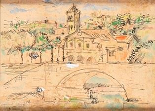 Orfeo Tamburi - Scorcio di Roma, 1960