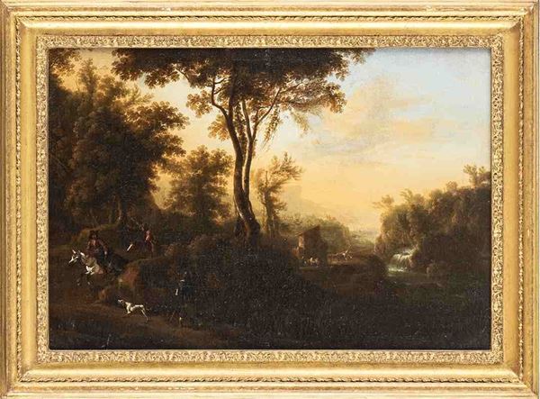 Pieter van Laer Il Bamboccio - Paesaggio con assalto dei briganti...