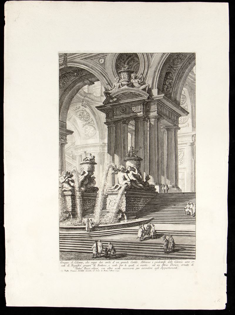 Giovanni Battista Piranesi - Gruppo di Colonne, che Regge Due Archi D'un Grande Cortile