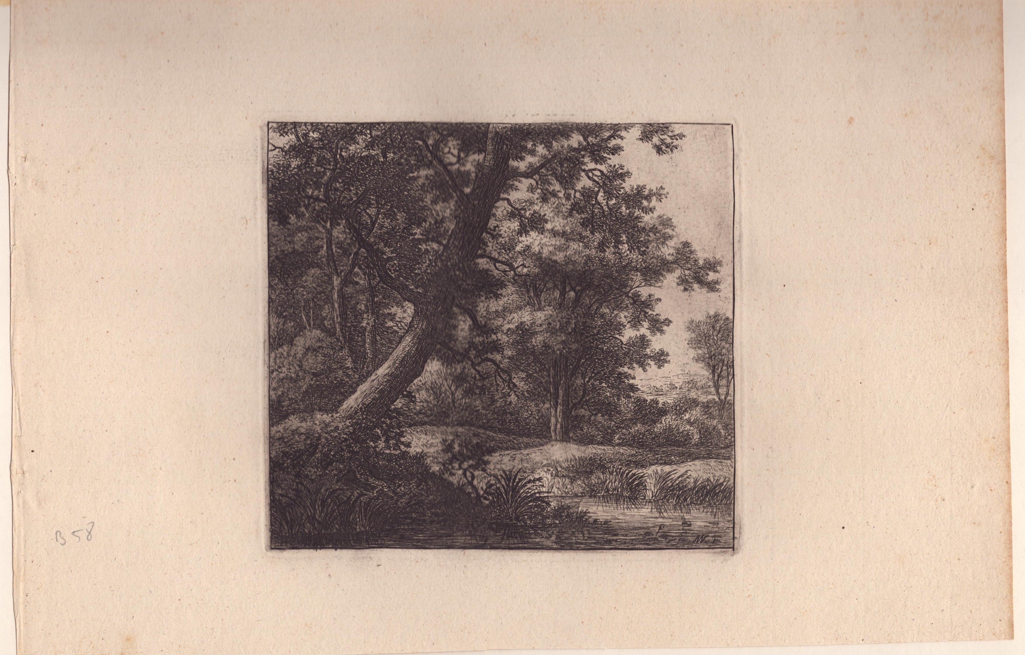 Anthonie Waterloo - Lotto di Due Paesaggi con Alberi