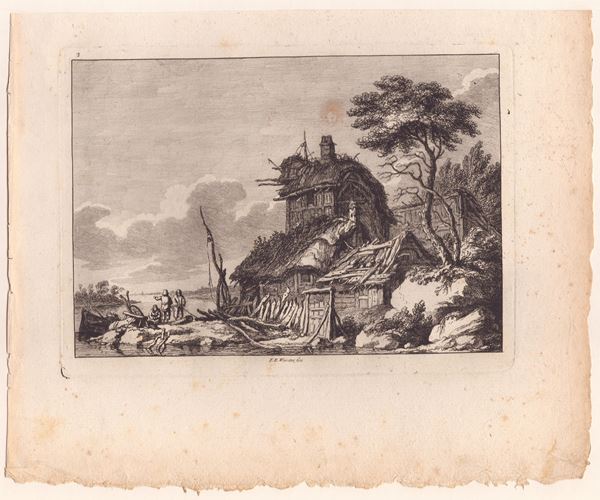 Franz Edmund Weirotter - Landscape with hut