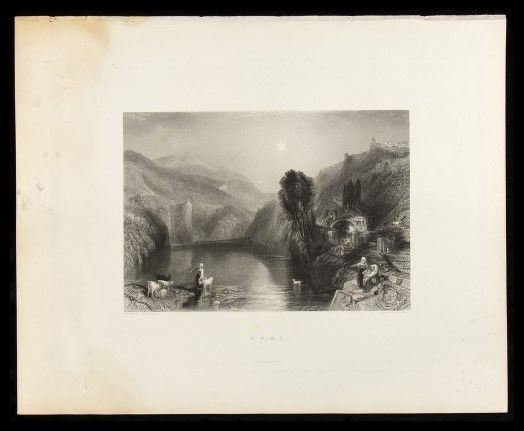 Robert William Wallis (1794-1878) da Joseph Mallord William Turner : Nemi, 1842...  - Auction Stampe antiche, moderne e carte geografiche - Bertolami Fine Art - Casa d'Aste