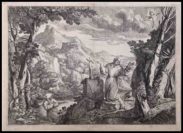 Giovanni Francesco Grimaldi (1606-1680) -  San Francesco riceve le stigmate, 1670...