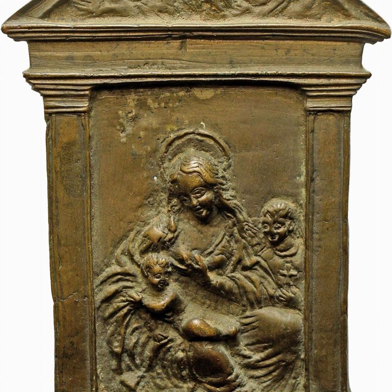 Galeazzo Mondella Detto il Moderno - Madonna del Latte e San Miniato