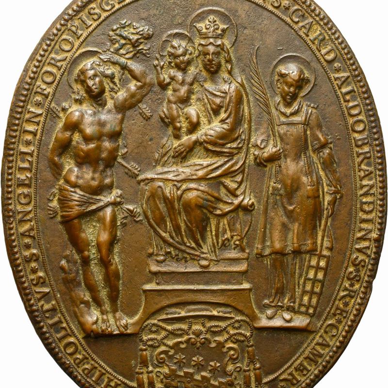 Ippolito Aldobrandini Cardinale (1592 – 1638). Madonna con Bambino, S. Sebastiano e S. Lorenzo