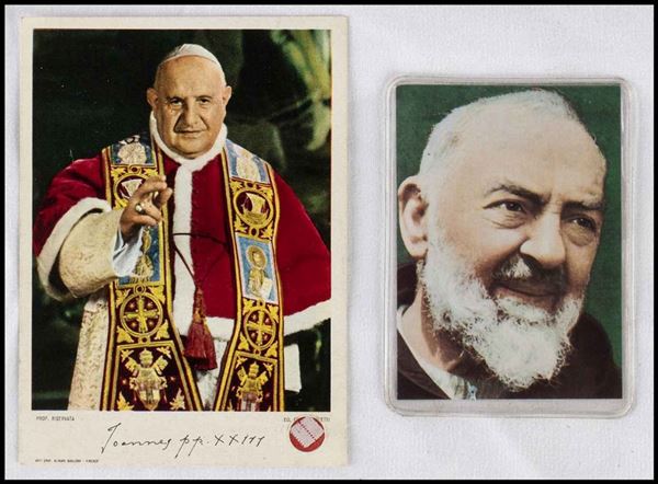 Papa Giovanni XXIII , Padre PIO - Reliquia, cimelio...
