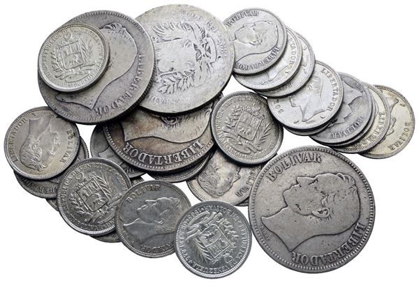 VENEZUELA. LOTTO MISTO DI BOLÍVARES VENEZUELANI - Ag. 200.07gr.