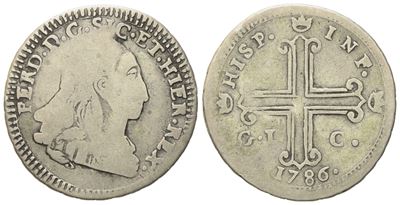 Palermo. Regno di Sicilia. Ferdinando III di Borbone (1759-1816). 3 Tarì 1786. Ag (6,40 G; 27,2 M...