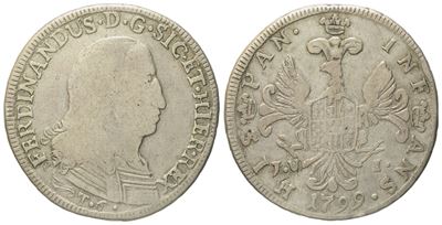 Palermo. Regno di Sicilia. Ferdinando III di Borbone (1759-1816). 6 Tari 1799. Gig.41; Ag; 13,66g...