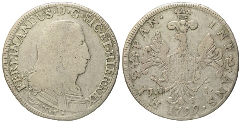Palermo. Regno di Sicilia. Ferdinando III di Borbone (1759-1816). 6 Tari 1799. Gig.41; Ag; 13,66g...