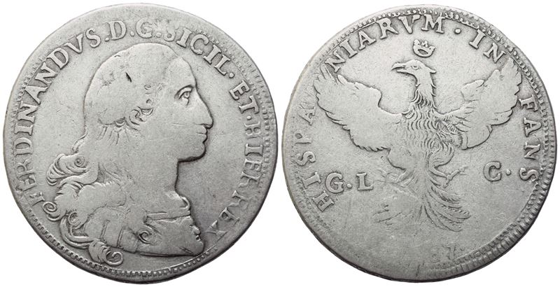 Ferdinando III di Borbone, Palermo, Regno di Sicilia — 12 Tarì 1787, argento