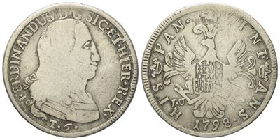 Palermo. Regno di Sicilia. Ferdinando III di Borbone (1759-1816). 6 Tarì 1798. Ag (13,15 G; 32,2 ...