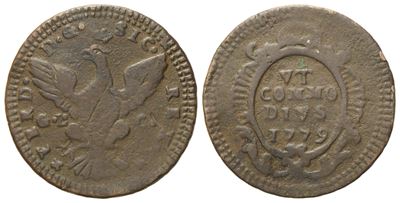 Palermo. Regno di Sicilia. Ferdinando III di Borbone (1759-1816). 1 Grano 1779. Qbb