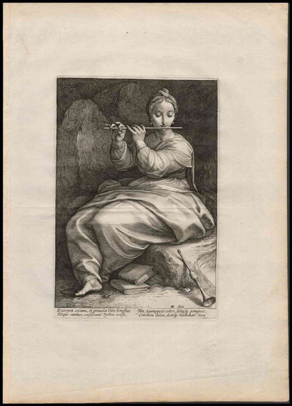 Euterpe, 1592...  - Auction Stampe antiche, moderne e carte geografiche - Bertolami Fine Art - Casa d'Aste